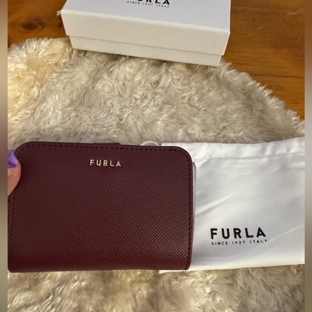 Furla Women's Burgundy Compact Wallet